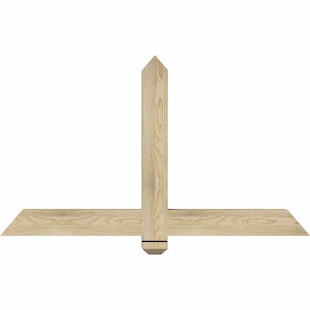 Ekena Millwork Eugene Rough Sawn Timber Gable Bracket, Douglas Fir, 48"W x 28"H x 4"D x 4"F, 14/12 Pitch GBW048X28X0404EUG00RDF